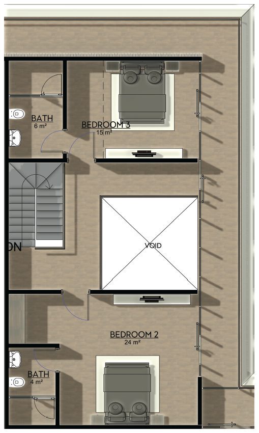 Three Bed Upper Pent Floor 2